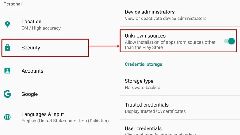 Android APK Installation Settings and Permissions